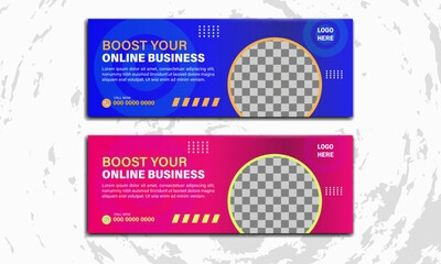 Creative and organic consultancy geometric graphic facebook cover design for business