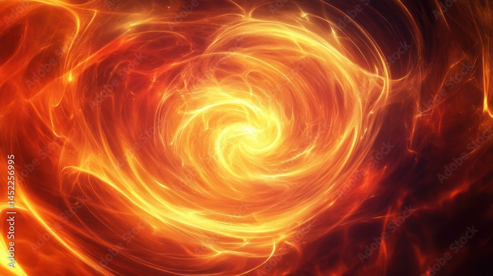 Wall mural abstract digital cosmic wave pattern with glowing center background wallpaper ai generated image