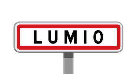 Panneau sur poteau de Lumio, Haute-Corse, Corse