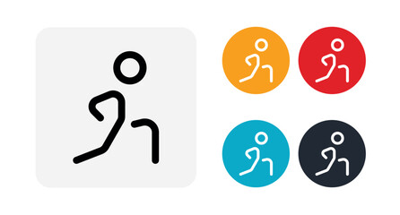 Stretch, athlete, exercise, standing icon vector