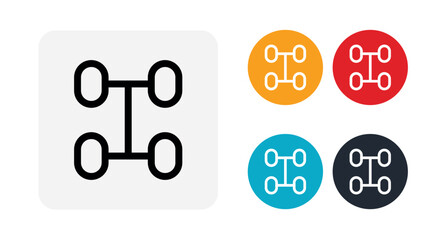 Car suspension icon illustration isolated vector sign symbol