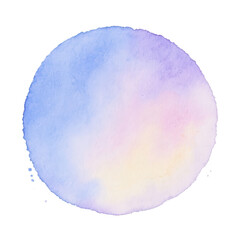 Abstract Watercolor Circle Soft Pastel Hues, Circular Design Element