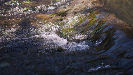 Close-up of the rapids on the water.