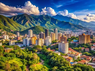 Caracas Skyline & El Avila Mountain Panorama from Chuao, Venezuela
