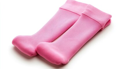 Pair of pink, soft, knee-high socks