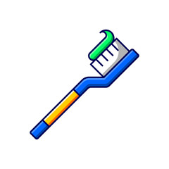 toothbrush vector icon illustration isolated on white background