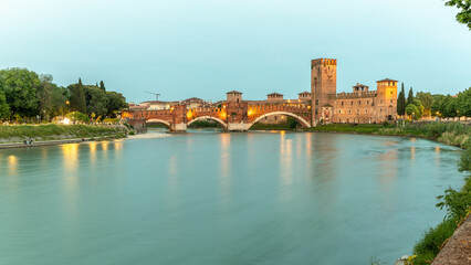 Italian architecture in the center of Verone city and italian architecture in Italy on 3th may 2025