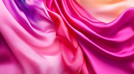 Obraz premium Pink Purple Silk Fabric Draped Background Texture