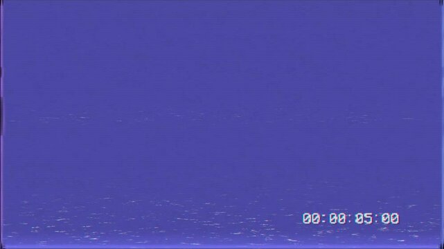 Clip of old VHS 16:9 blue screen tv