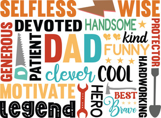 Obraz premium dad svg design cut files