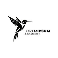 Hummingbird Grace: A Silhouette of Nature's Aerial Acrobat