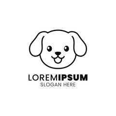 Playful Pup: A Minimalist Dog Logo for Pet Businesses