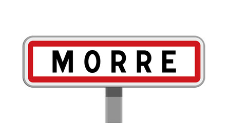 Panneau sur poteau de Morre, Doubs, Bourgogne-Franche-Comté