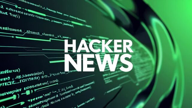 Tech-Focused Hacker News Notification with Green Screen Backdrop