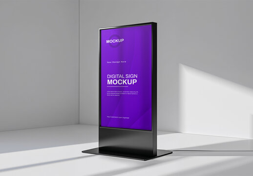 Digital Advertising Signage Screen Mockup