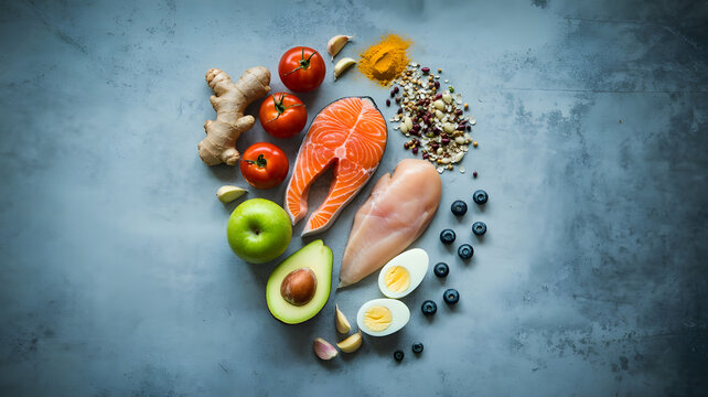 Healthy Eating Salmon, Chicken, and Antioxidant-Rich Foods for a Balanced Diet
