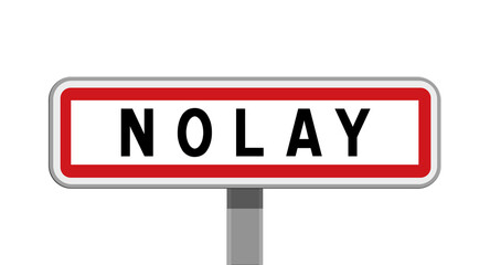 Panneau sur poteau de Nolay, Côte-d'Or, Bourgogne-Franche-Comté