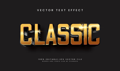 Editable golden text effect, classic style, premium vector design. Perfect for logos and branding.