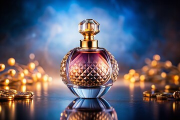 Elegant Luxury Perfume Bottle Mockup -  Portrait Photography for Advertising