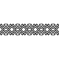 A Stripes horizontal seamless pattern with intricate tribal-inspired geometric designs in black and white. Great for branding, packaging, and home decor.	
