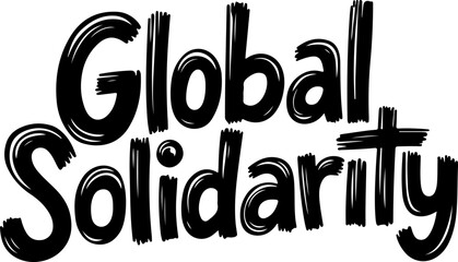 Global Solidarity Handwritten Graphic Design