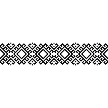 A Stripes horizontal seamless pattern with intricate tribal-inspired geometric designs in black and white. Great for branding, packaging, and home decor.	
