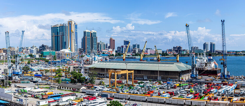 Dar es Salaam Port and City Skyline, Tanzania