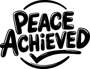 Peace Achieved Checkmark Graphic Design