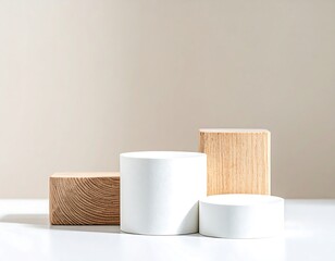 arrangement of wooden circles and beams