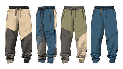 Shop stylish color block joggers for men and women comfortable sweatpants casual streetwear fashion pants