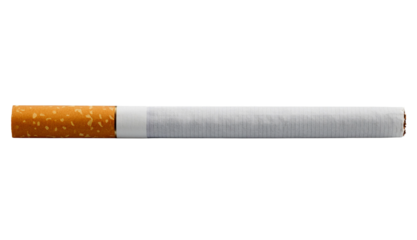 A close-up shot of a single cigarette
