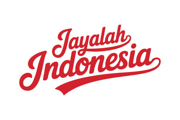 Jayalah Indonesia Patriotic Script Vector Graphic 2