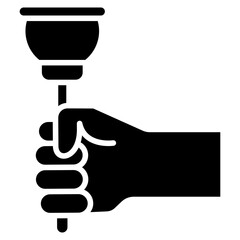 Plunger glyph icon