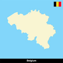 Belgium country map vector isolated on transparent background