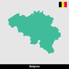 Belgium country map vector isolated on transparent background