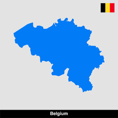 Belgium country map vector isolated on transparent background