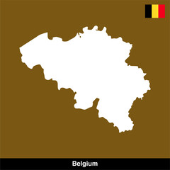 Belgium country map vector isolated on transparent background