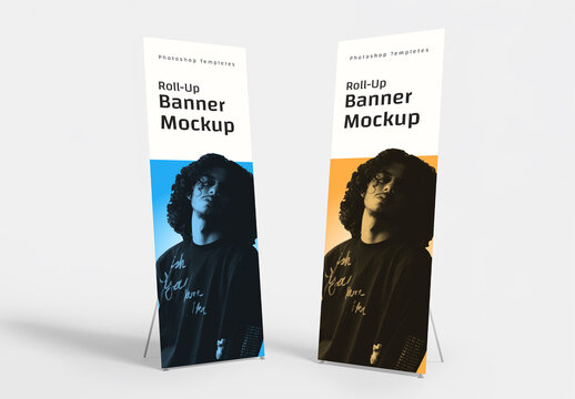 Two Roll-Up Banner Mockup