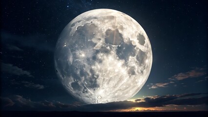 Obraz premium full moon over the night