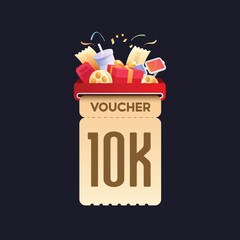 Voucher with Gifts, Discount Coupons, Drinks, and Movie Tickets