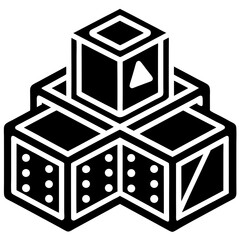 Data Mining Icon with Pickaxe and Server Stack