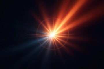 Obraz premium Radiant Light Burst A Celestial Event of Vivid Hues and Glowing Rays