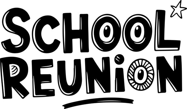 School Reunion Announcement Design Graphic