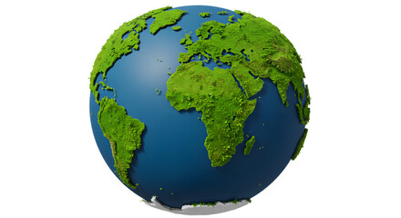 Obraz premium Earth Globe with Green Continents
