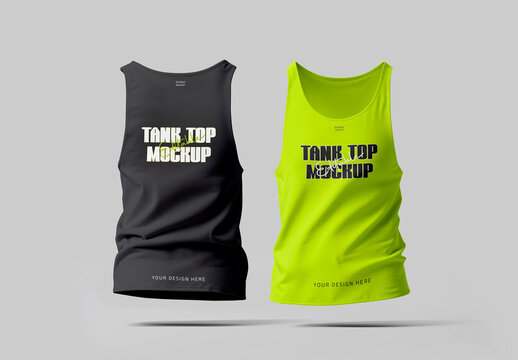 Fitness Bodybuilder Tank Top Mockup 