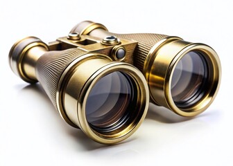 High-Resolution Binoculars: Full Body, Isolated on White Background
