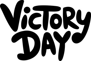 Victory Day Bold Handwritten Text