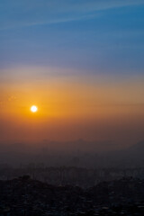 Degraded sunset over Caracas