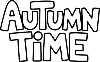 Autumn Time Bold Letter Design
