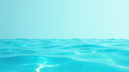 Obraz premium Serene Aqua Gentle Waves on a Calm Ocean Surface, a Tranquil and Peaceful Scene Ideal for Relaxation and Backgrounds